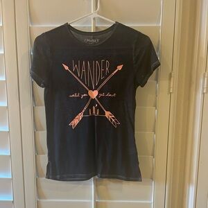 Mudd Black Tee with Pink Graphic